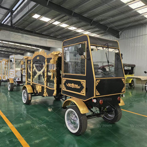 Carro Funebre Elettrico Premium a 4 Ruote Stile Vintage Retrò, <span class=keywords><strong>Auto</strong></span> Classica di Alta Qualità per Trasporto Salme, 2 Anni di Garanzia per Riti Cimiteriali - Product Image 1