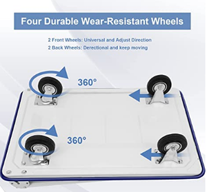 Carrito de empuje plegable de 660 libras, plataforma de mano con ruedas giratorias de 360 grados, carrito grande y plegable de alta resistencia - Product Image 6