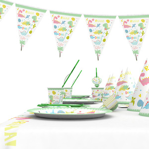 Artículos de Fiesta de Dinosaurios, Vajilla Desechable, Platos de Papel, Juego de Cubiertos, Decoraciones para Fiestas Infantiles de Cumpleaños - Product Image 4