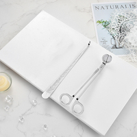 Vente en gros d'accessoires de mèche de bougie en acier inoxydable gravés sur mesure de luxe, outils spéciaux de luxe pour bougies d'aromathérapie