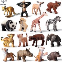 Figurines d'animaux sauvages en PVC simulés pour enfants réalistes Modèles d'animaux solides Jouet Figurines d'animaux de simulation en PVC sûres pour les enfants