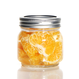 Mason Jar para fruta enlatada, almacenamiento de vidrio personalizado, 6 oz, 5 oz, 8 oz, 12 oz, 24 oz, 32 oz, muestra gratis