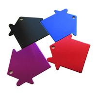 Placa de identificación de perro de aluminio, etiqueta de hueso anodizado personalizada con código QR