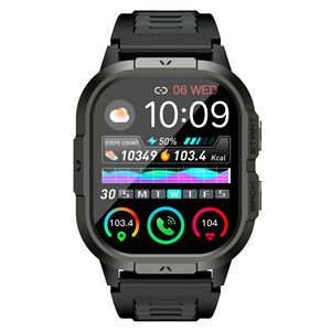 Умные часы с магнитной зарядкой, 300 мАч, звонки по Bluetooth, будильник, силиконовый ремешок, AMOLED <span class=keywords><strong>HD</strong></span> экран, водонепроницаемость IP68, мониторинг здоровья и активности для мужчин - Product Image 4