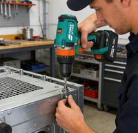 Perceuse à percussion sans fil à couple élevé Power Action BID 20B 20V, perceuse à percussion sans fil à batterie lithium-ion pour le métal, le bois, l'entretien MRO