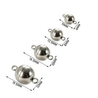 1 ensemble de fermoirs magnétiques ronds en acier inoxydable, accessoire de fabrication de bijoux DIY pour bracelet, collier, connecteur de verrouillage, fourniture artisanale