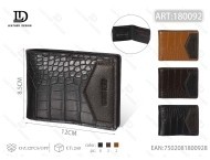 Portafoglio da Uomo in Vera Pelle, Chiusura a 7 Pieghe, Stile Minimalista, Ideale come Regalo - Product Image 1