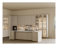 Designs de cuisines modulaires laquées de style européen moderne, fabrication en Chine