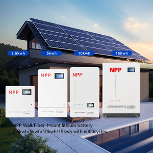 Système Solaire Hybride Domestique de Stockage d'Énergie, Batterie 12V/25.6V/51.2V 100Ah 10kWh CAN Murale, Garantie 5 Ans - Product Image 1