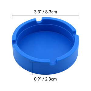 Cendrier rond en silicone personnalisé, coloré, portable, résistant à la chaleur, pour la maison, l'hôtel, le restaurant - Product Image 2