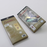 Boîte d'emballage en verre trempé pour téléphone portable intelligent avec impression personnalisée, enveloppe d'emballage en verre trempé avec cintre