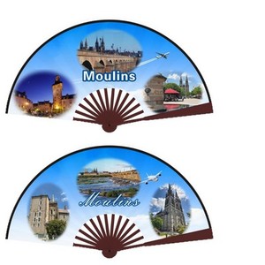 Éventails de mariage personnalisés en bois naturel, en tissu, en bambou ou en papier pour promotion de mariage - Product Image 1