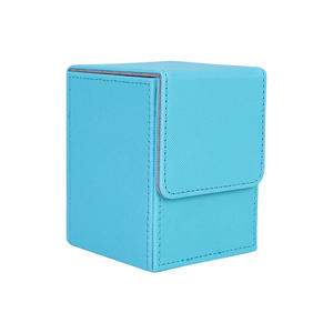 Оптовый футляр для карт из искусственной кожи с верхней загрузкой, коробка для хранения и коллекционирования карт, с возможностью нанесения логотипа, для игральных карт - Product Image 3