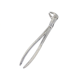 BK Industries Forceps d'extraction dentaire en acier inoxydable, modèle américain, pour molaires inférieures et dents de sagesse, côté gauche # Poignée moletée 22 12L - Product Image 4