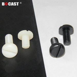 BOCAST Nylon Slotted Pan Head <b>Screws</b> M3 M4 <b>M5</b> M6 M8 Plastic Hand Tightening Bolts Black White - Product Image 1