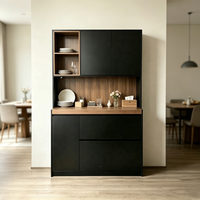 Meuble de rangement moderne 2026 avec tiroirs, étagères ouvertes, grande capacité, bibliothèque en bois, buffet pour salon