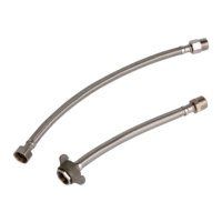 Tuyau d'alimentation en eau flexible 1/2 femelle x 1/2 mâle, standard ou à écrou à oreilles, en acier inoxydable tressé, connecteur de robinet