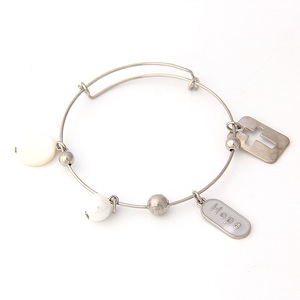 V & R brazalete idiota de aleación de <span class=keywords><strong>Pandora</strong></span> 3pcs un conjunto shell/ALA/Cruz colgantes rodio <span class=keywords><strong>pulsera</strong></span> <span class=keywords><strong>ajustable</strong></span> conjunto - Product Image 4