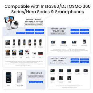 Control Remoto Inalámbrico Bluetooth para DJI OSMO <span class=keywords><strong>360</strong></span>/Action 6/5 Pro/Insta360 X5/X4 Air/Ace Pro2/<span class=keywords><strong>Hero</strong></span> 13/12/<span class=keywords><strong>Max</strong></span>, Accesorios para Cámara - Product Image 4