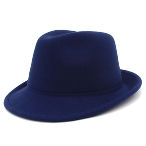 Sombrero Fedora de Color Sólido, Poliéster, Forma de Campana, Ala Pequeña, Unisex, Estilo Retro, Sombrero de Jazz, Sombrero Vaquero Occidental - Product Image 2