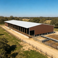 Establo Moderno para Vacas, de Acero Galvanizado en Caliente, de Instalación Rápida y Alta Resistencia, a Prueba de Fugas, para Protección contra Climas Difíciles