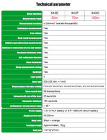 VICTOR 843EFG Télémètre laser vert 2-en-1 et inclinomètre numérique, télémètre laser en option 50m/70m/100m