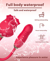 Vibrateur à succion rose à 12 modes, stimulateur clitoridien et point G, jouet double extrémité pour femmes