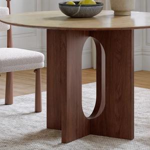 <b>Round</b> <b>Solid</b> <b>Wood</b> <b>Dining</b> <b>Table</b> 1.2m 1.35m 1.5m Stable Box Frame Structure For <b>Dining</b> Room - Product Image 4