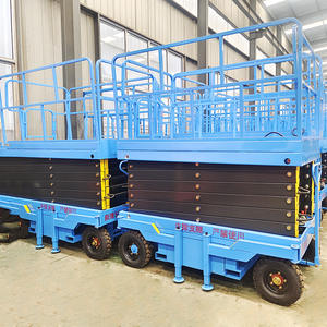 Material transport <span class=keywords><strong>6</strong></span> m 8 m Elektrischer hydraulischer Mannlift Selbst fahrende kleine Scheren bühne - Product Image 2