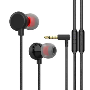 Heavy Bass Earphone Wired Headphone Powerful Bass Hi-Res Audio 3.5 mm Wired Earphones with Mic Volume Control