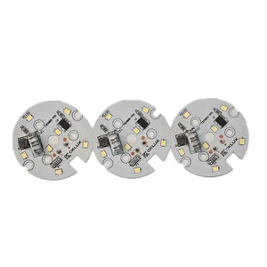 תאורה למטה DOB LED PCBA לוח הספק 15W LED 18 יחידות 6V 1W גודל 74*74 מ""מ SMT אלקטרוליזה 6.8uf 400v/2.2uf 250v זרם 100-120mA