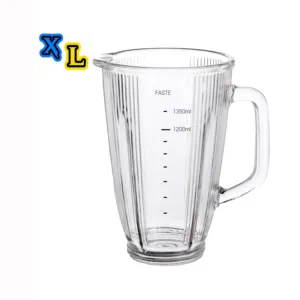 Xianglin Nacional 700 Liquidificador Jar Set Substituição 1.7L Glass Stripe Jar Stripe Cup Juicer Peças