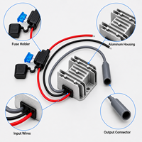 Adaptateur de batterie 12V 24V vers 30V 3.5A à sortie stable avec boîtier en aluminium et protection par fusible pour convertisseur DC-DC Starlink Mini