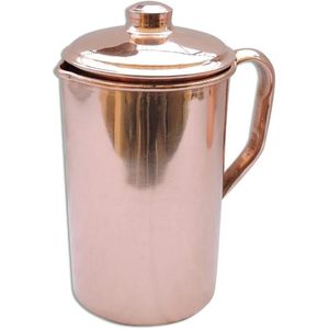 Pichet en céramique ayurvédique de cruche d'eau lisse en cuivre pur avec des avantages pour la santé fini lisse - Product Image 2