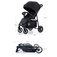 Poussette Bébé Pliable Multifonctionnelle 2025 avec Cadre en Acier Inoxydable, Capacité de Charge 20 kg, Système de Voyage Compact pour 0-3 Ans
