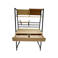 Bureau commercial moderne en bois avec étagère de rangement de style simple, tiroir, conception durable et assemblée