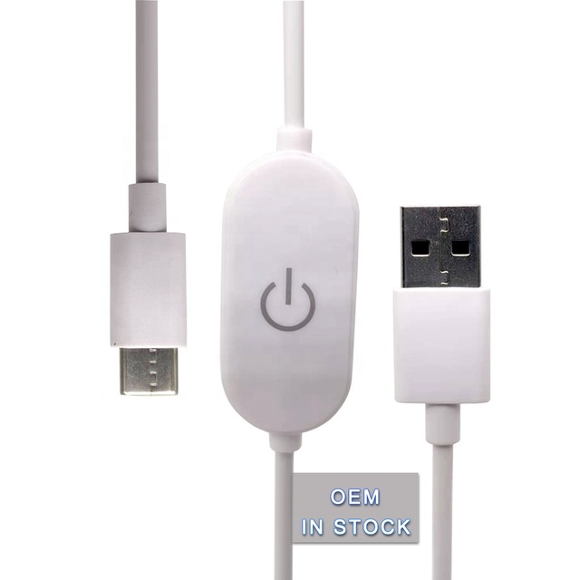 Fan 5V 12V On/Off Touch Dimmer Switch with Type-C USB PVC Cable for LED Strip and Lamp