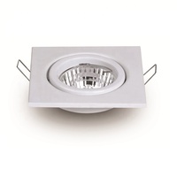 Promotion : Plafonnier encastré moderne rond en acier nickelé pour ampoule MR16, support de lampe LED, luminaire encastré GU10