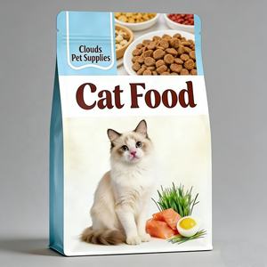 Sachet imprimé à soufflet latéral avec fermeture éclair, pochette verticale pour friandises pour chats et chiens, emballage alimentaire en plastique de qualité alimentaire avec logo personnalisé - Product Image 1