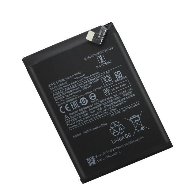 Mydopower Original 4900mAh Rechargeable 3.7-3.8V Lithium Ion Battery for Redmi Note 10/10S BN59 Mobile Phone 1 Year Stock