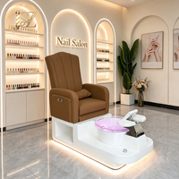 Meilleur prix pour le mobilier de salon de manucure, fauteuil de pédicure électrique avec spa pour les pieds, fauteuil inclinable avec massage par pétrissage, chaises de manucure et de pédicure