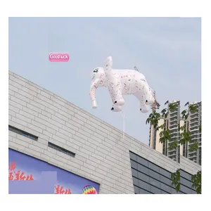 巨型广告充气氦气球飞行大象PVC漂浮彩色大象气球