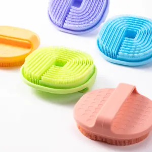 Brosse de douche en silicone souple de qualité alimentaire, brosse nettoyante pour la peau, exfoliant doux et mousse bien