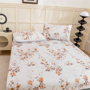 Commercio all'ingrosso 1800 filo di lusso egiziano microfibra lenzuolo stampato floreale Super morbido profondo tasca 4 pezzi Home Hotel - Product Image 4