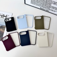 Coque rigide en silicone liquide au toucher confortable pour iPhone Duo, avec recharge sans fil, aimant puissant et film de protection en verre trempé pour l'écran avant
