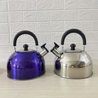 Bouilloire à gaz Jiangmen en métal, théière en acier CLASSIQUE de haute qualité, bouilloire sifflante, théière à eau sifflante