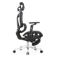 Chaise de bureau ergonomique moderne minimaliste en maille, réglable en hauteur, pivotante, avec accoudoirs 6D en PU et support lombaire