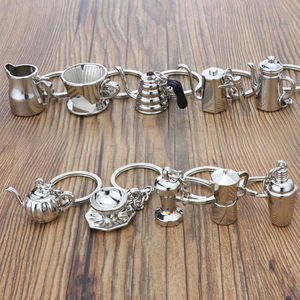 Llavero Creativo de Aleación de Zinc con Diseño de Cafetera Moka 3D, Modelo Retro, Colgante para Bolsa, Pequeño Regalo de Cumpleaños - Product Image 4