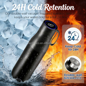 Insulated Stainless Steel Sports Water Flask App UV Self-Cleaning Electronic Smart <b>Bottle</b> with <b>Coffee</b> Mug Warmer - Product Image 2