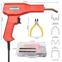Pistolet de soudage plastique portatif 50W avec 4 types de 100 agrafes, kit agrafeuse à chaud pour réparation de véhicules, outils de soudage plastique